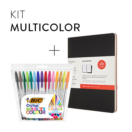 Multicolour bundle BIC et Moleskine Multicolour bundle BIC et Moleskine