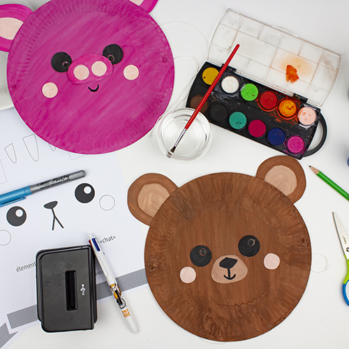 Tutoriel Masque Carnaval Animaux - cochon et ours Tutoriel Masque Carnaval Animaux